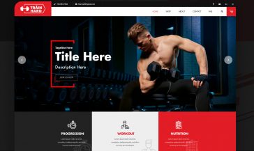 Free Gym Fitness Website Template for XD