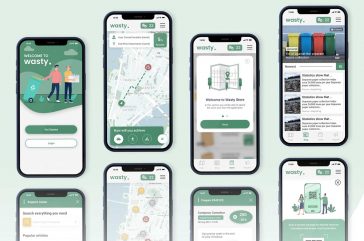 Wasty free Mobile XD UI Kit