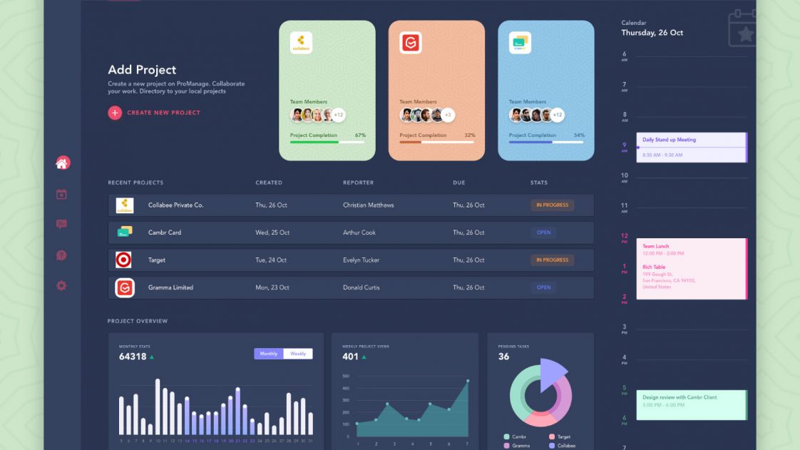 Free Event Management XD Dashboard Template Free XD resources