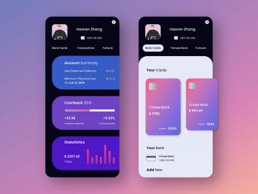 Mobile Banking App Concept XD Template