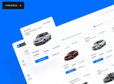 Free Car Rental Web XD Template