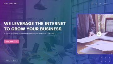 Digital Marketing XD Landing Template