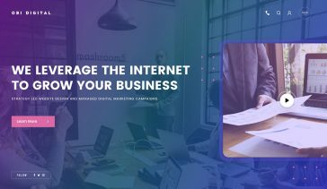 Digital Marketing XD Landing Template