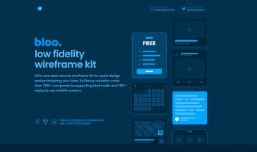 Bloo Free Wireframe UI Kit