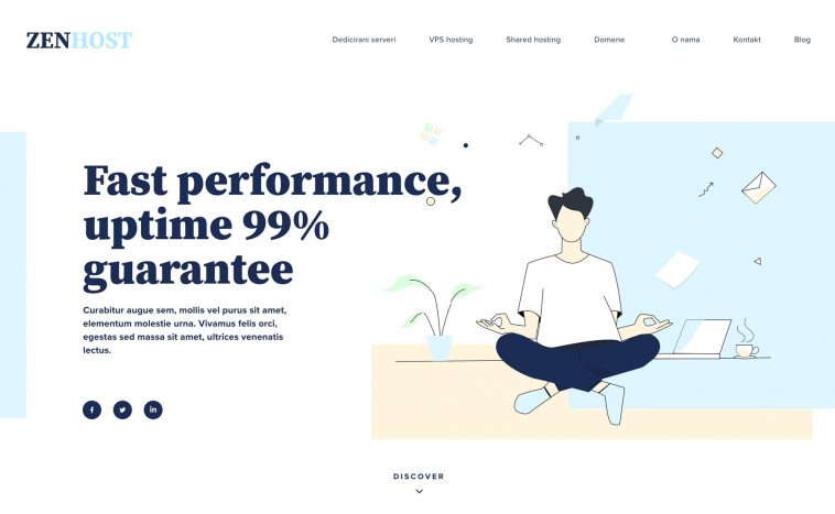 Free Website Hosting Template for Adobe XD