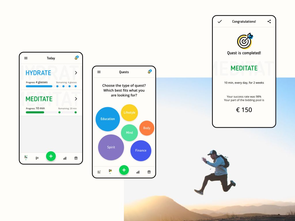 Free Habit Building App Concept QUEST Xd File