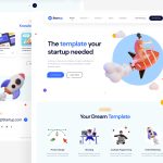 Startup Landing Page Adobe XD Template