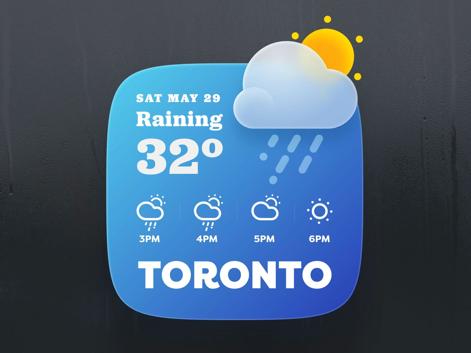 Adobe XD Weather Widget Concept