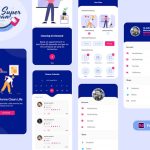 Cleaning Services App UI Design XD template