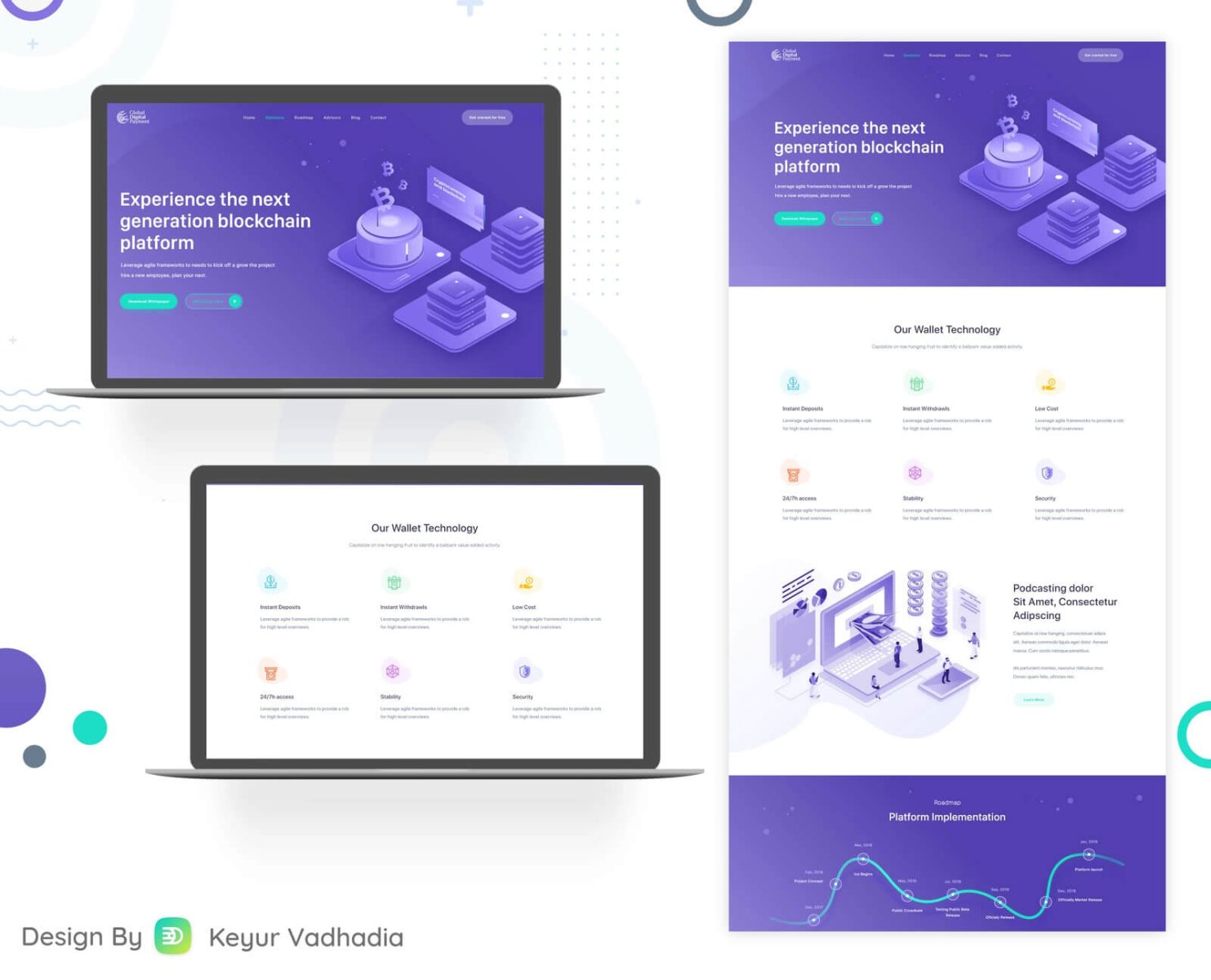 Financial Landing Page XD Template