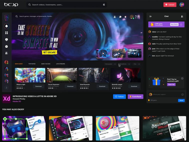 Free Interactive Video Player XD Template