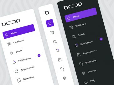 Free XD Animated Sidebar Navigation Menu
