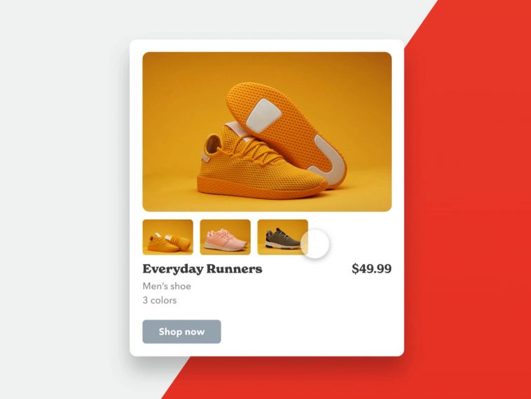 Free XD Sneakers E-commerce Widget