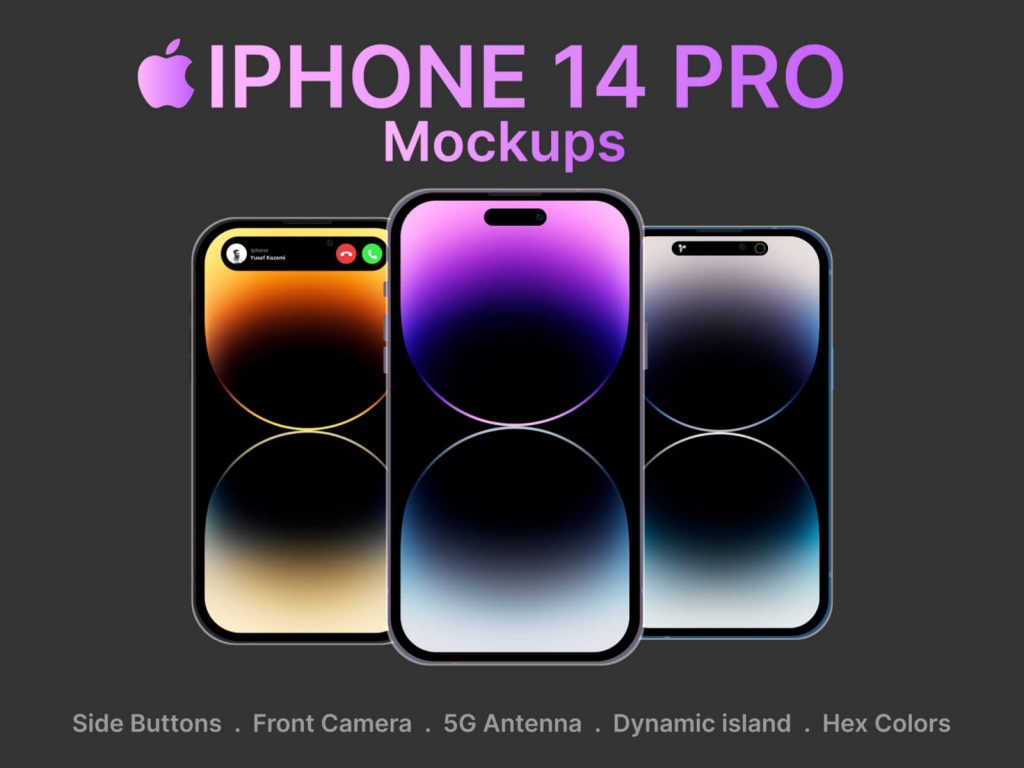 Free Apple iPhone 14 Pro Mockup (Figma) - Xd File