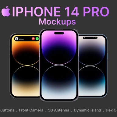 Free New iPhone 14 Pro Max App Screen Mockup (PSD) - Xd File