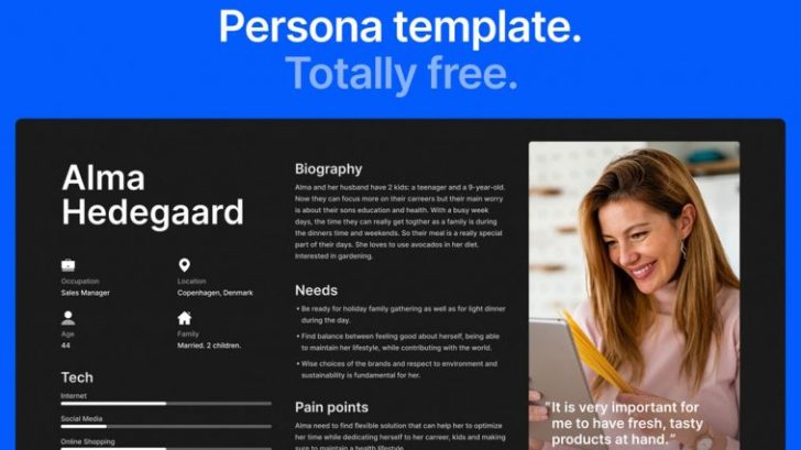 Persona File Free Free Figma UX Persona Template - Free Xd File