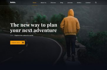 Travel Website Adobe XD Templates – Raido