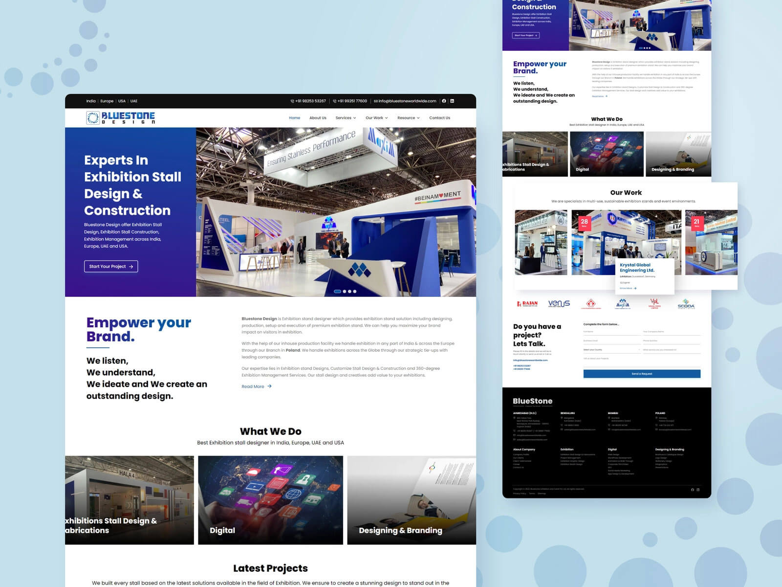 Exhibition Stall Design Company XD Website Template