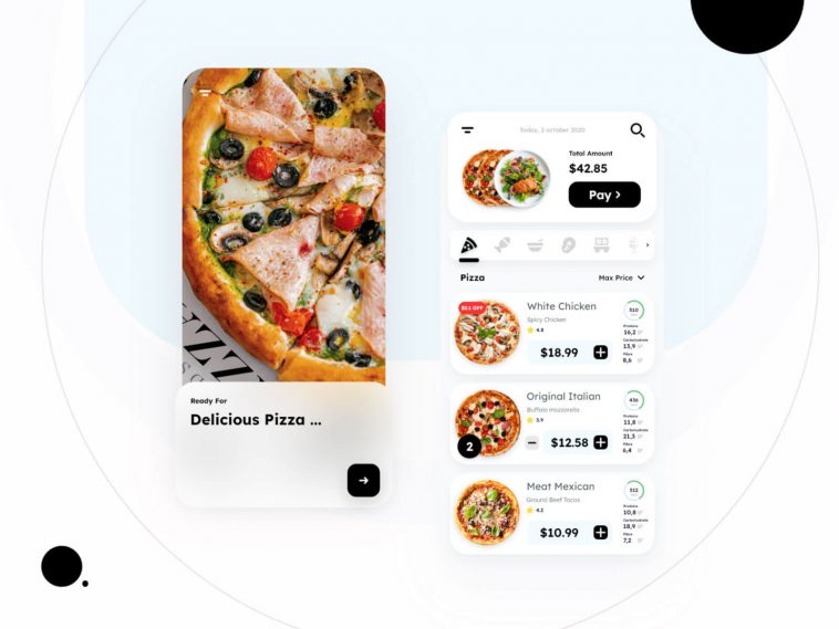Pizza Ordering App Xd Template File