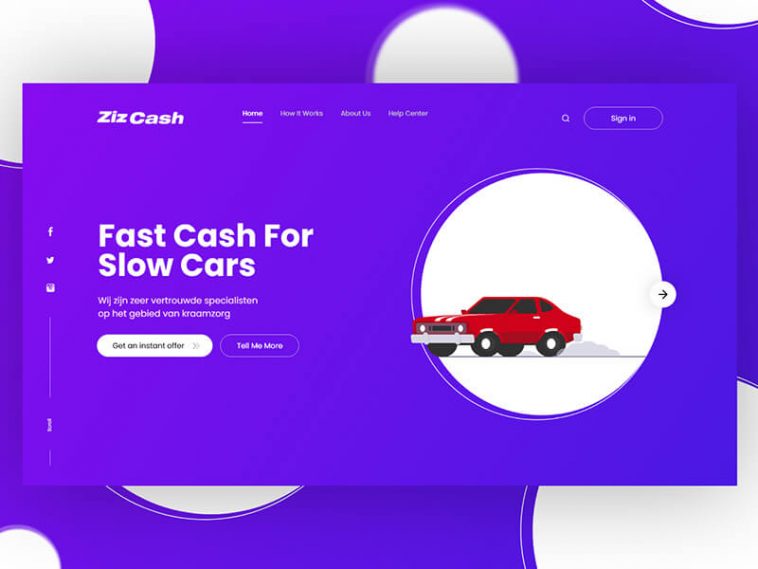 Free Car Seller XD Website Template | ZizCash - Xd File free-car-seller-xd-website-template-zizcash-xd-file