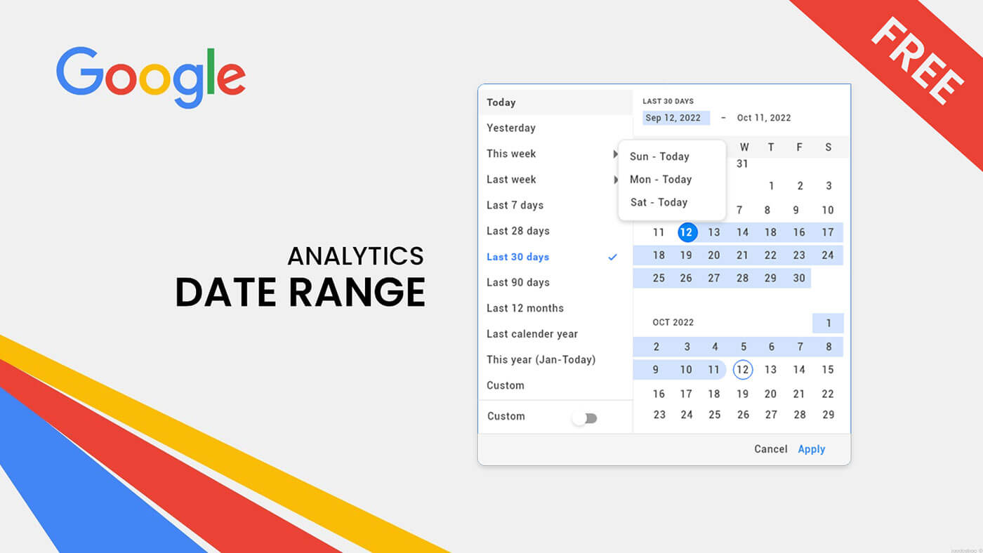Google Analytics Date Range For Xd