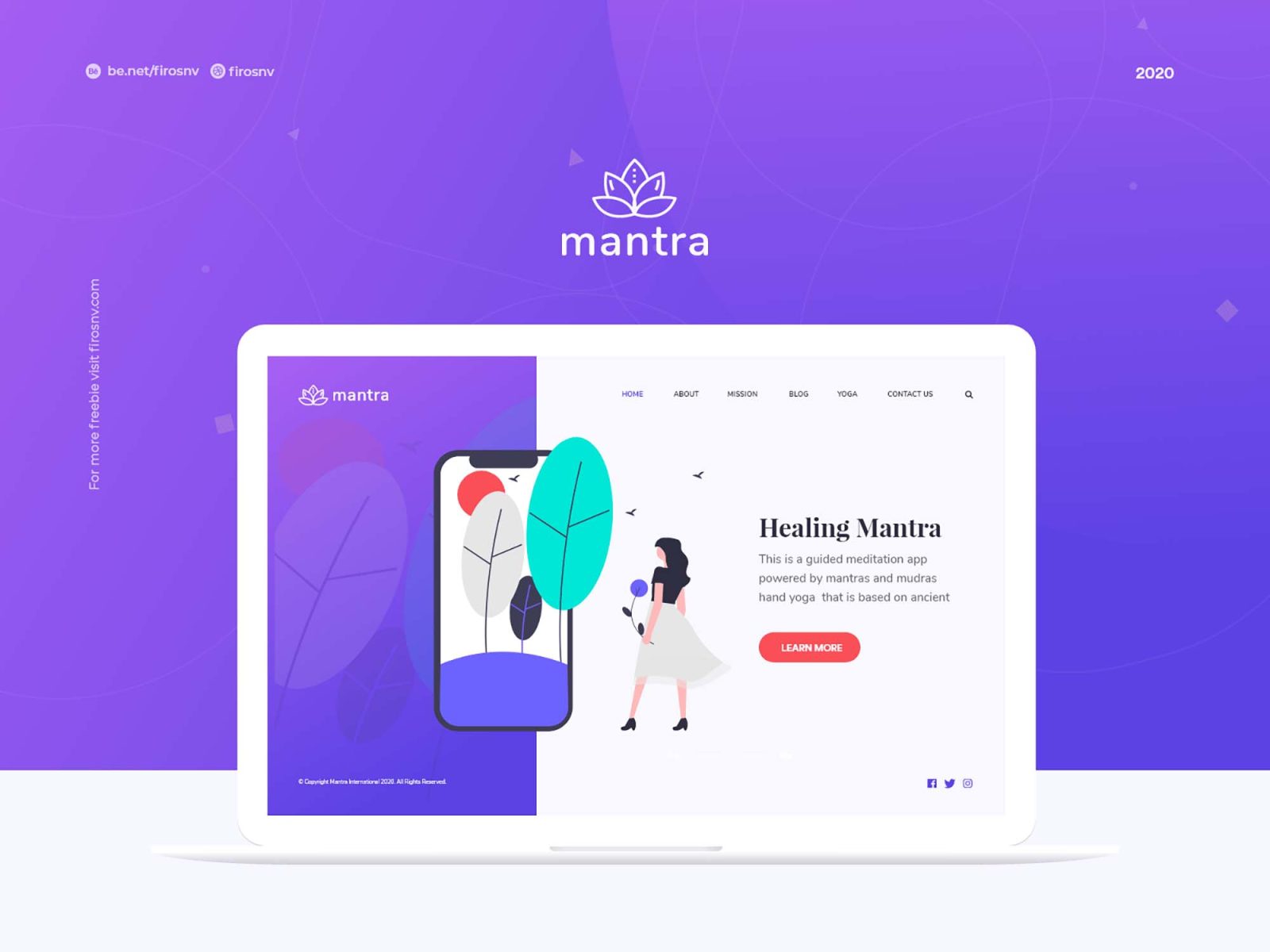 Mantra Yoga Minimal UI Kit