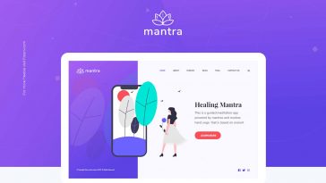 Free Mantra Yoga Minimal UI Kit XD