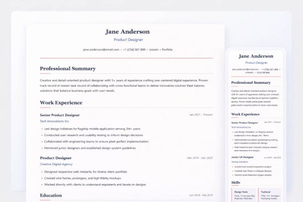 Free Modern HTML Resume Template Free Download – Responsive ...