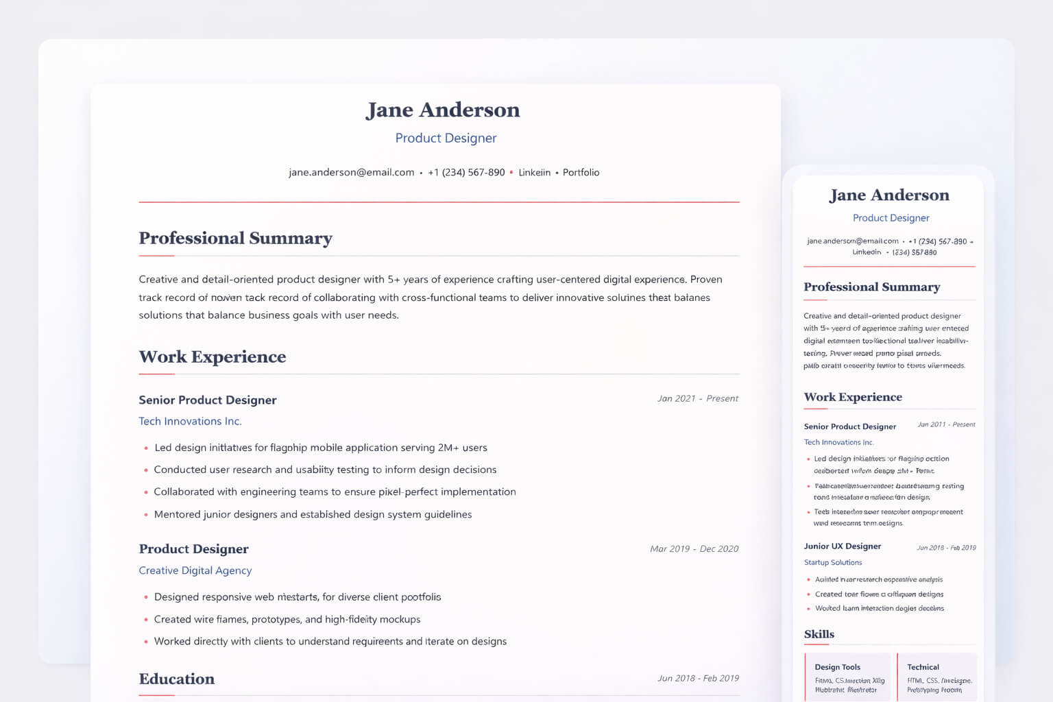 Modern Html Resume Template Free Download