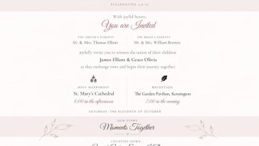 Free HTML Digital Christian Wedding Card Template