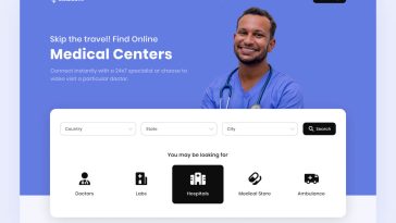 Free Medicent – Medical Center Finder Figma File